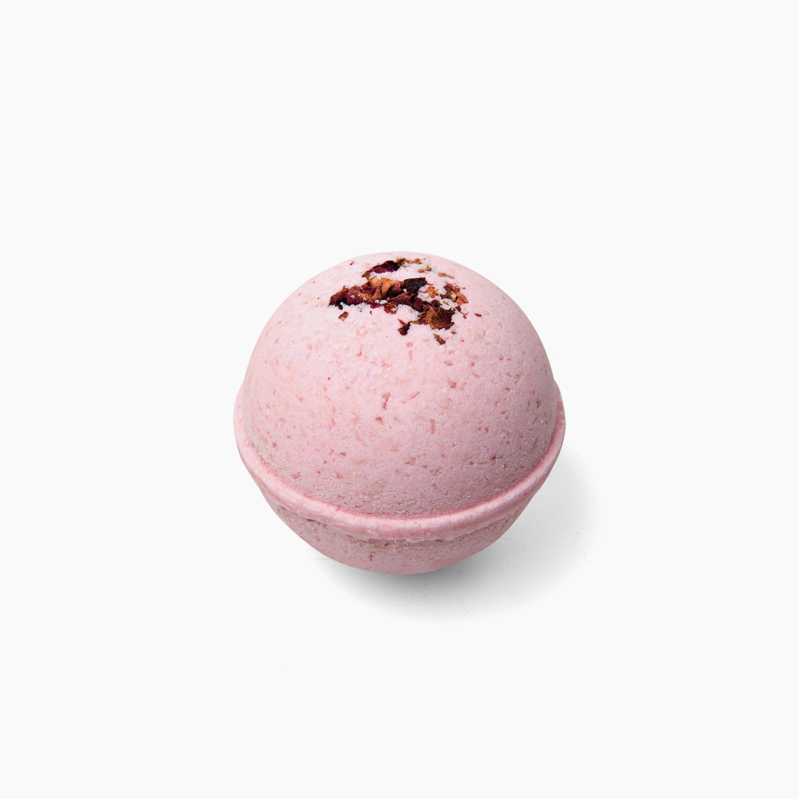 Soakshow CBD Bath Bomb in Vanilla Rose, pink bath bomb with rose toppings, perfect for relaxing baths.