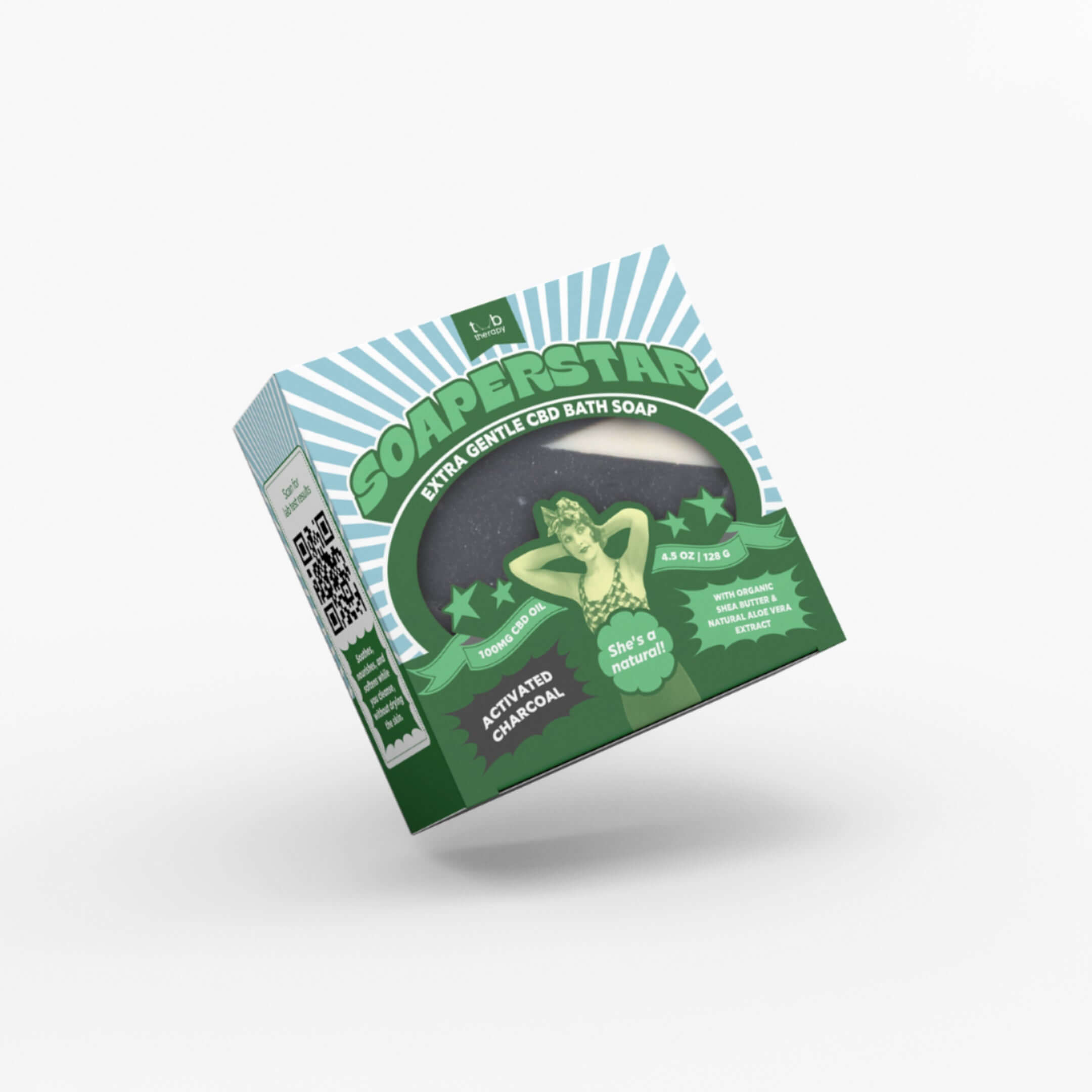 Tub Therapy Soaperstar CBD Bath Soap in Activated Charcoal