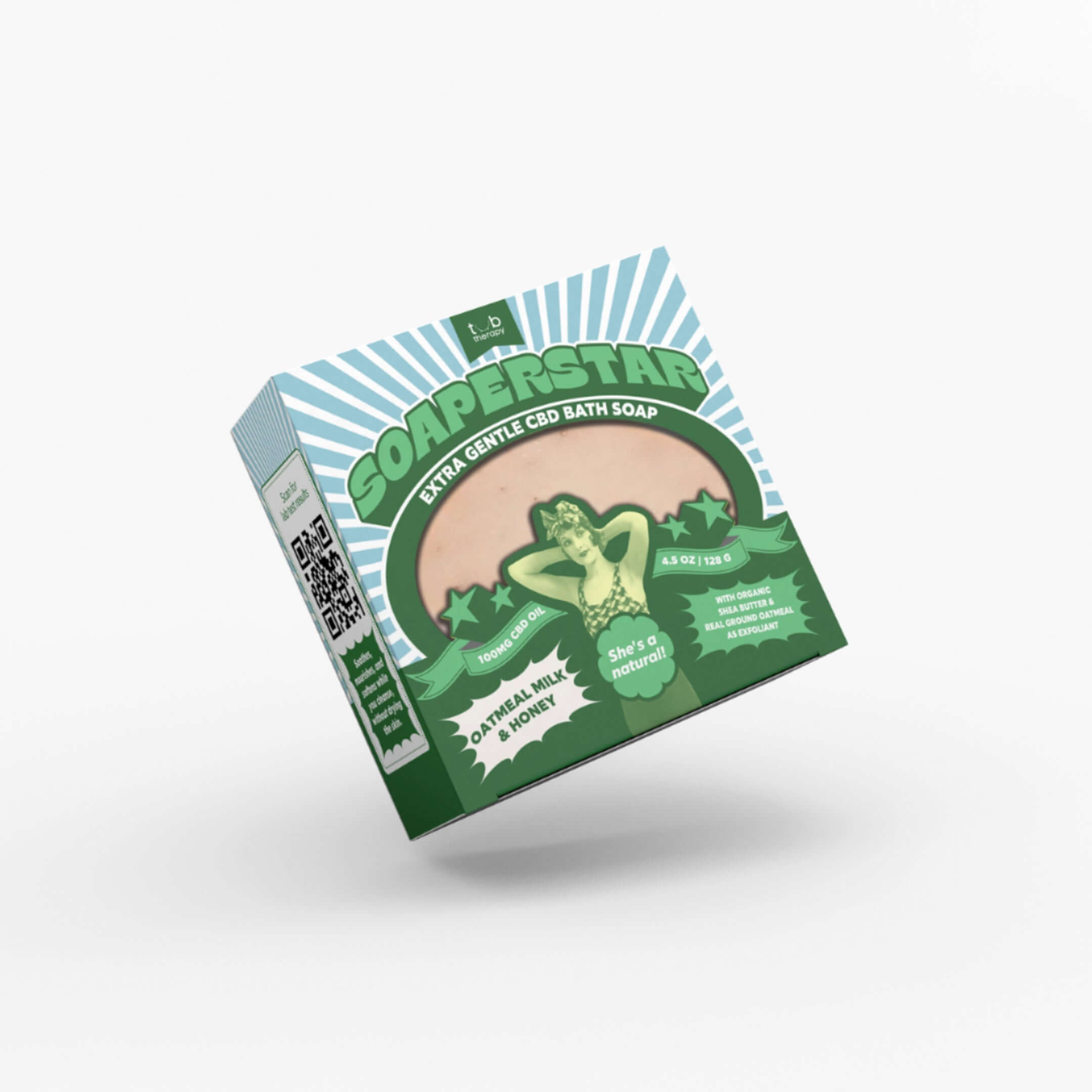 Tub Therapy Soaperstar CBD Bath Soap in Oatmeal Milk & Honey