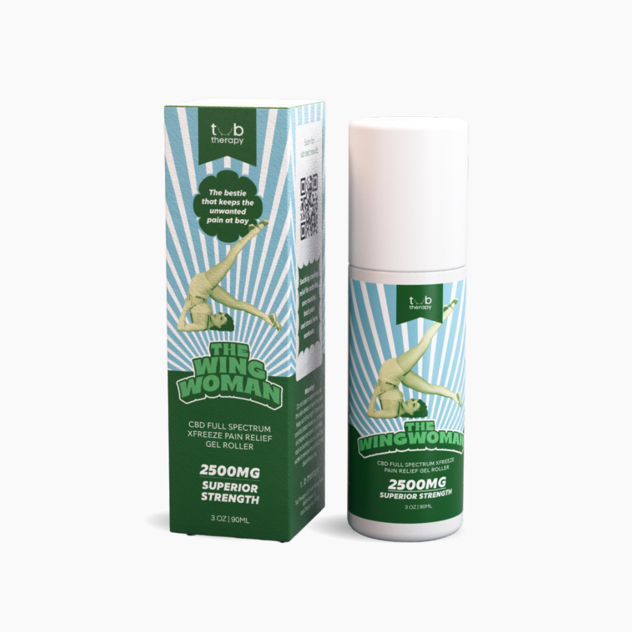Tub Therapy The Wingwoman CBD XFreeze Pain Relief Gel Roller 2500MG