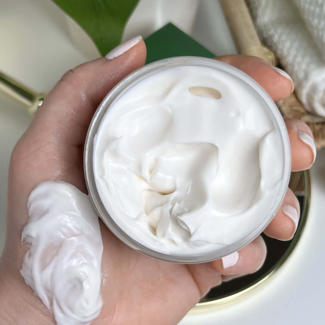 Tub Therapy After Shower Power CBD and Organic Shea Butter Handmade Body Lotion in Oatmeal Milk & Honey