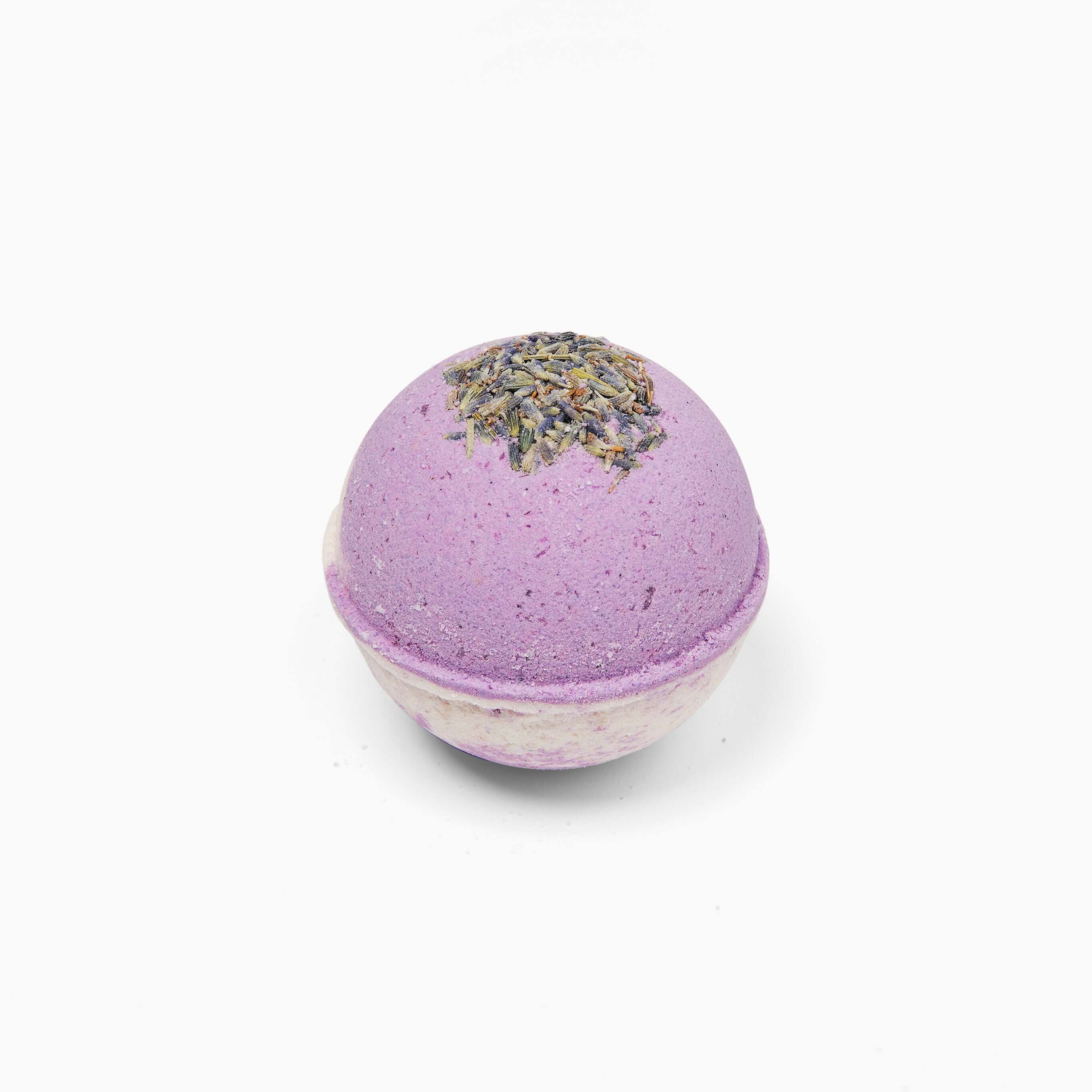 Tub Therapy CBD bath bomb in Lavender French 75 scent with 100mg full-spectrum CBD