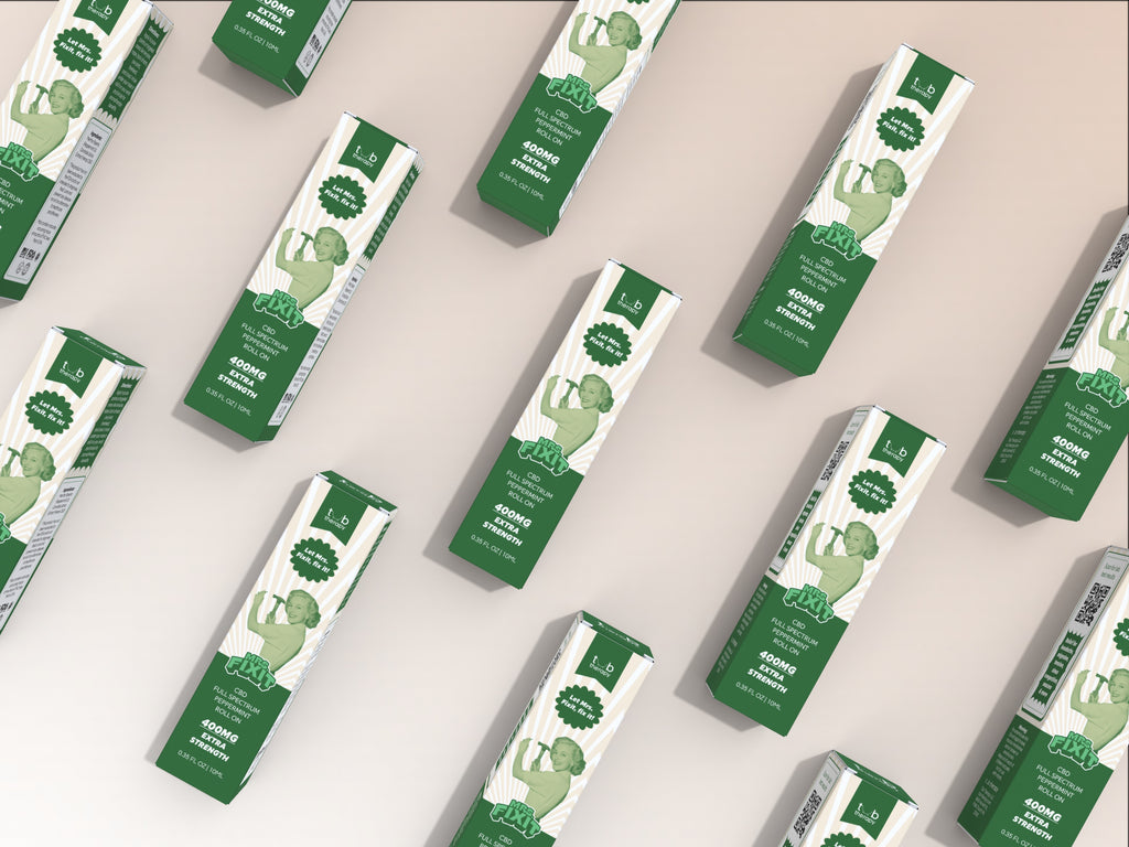 Mrs. Fixit pure peppermint essential roll on with 400mg CBD
