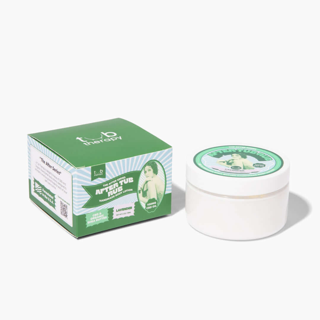 Tub Therapy After Tub Rub CBD and Organic Shea Butter Handmade Body Lotion in Lavender 