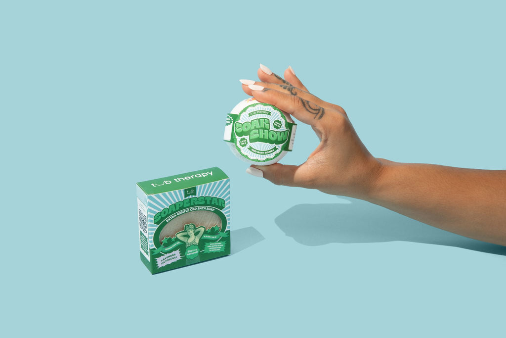 Tub Therapy CBD Bath Bomb and Tub Therapy CBD Soap
